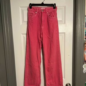 Pink high-rise straight for Zara pants!